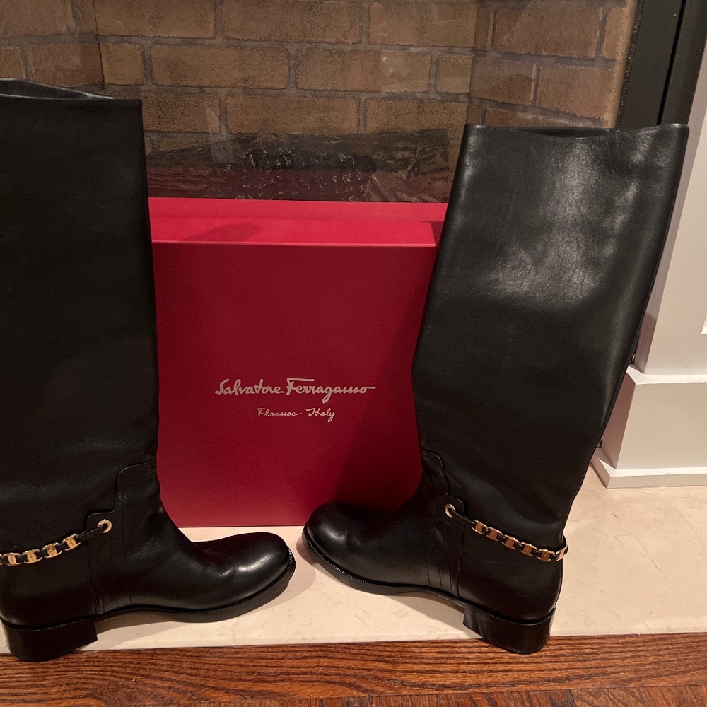 Salvatore Ferragamo Black Boots